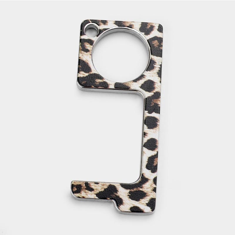 Leopard Print Touchless Key Chain by Queen Designs - Country Club Prep