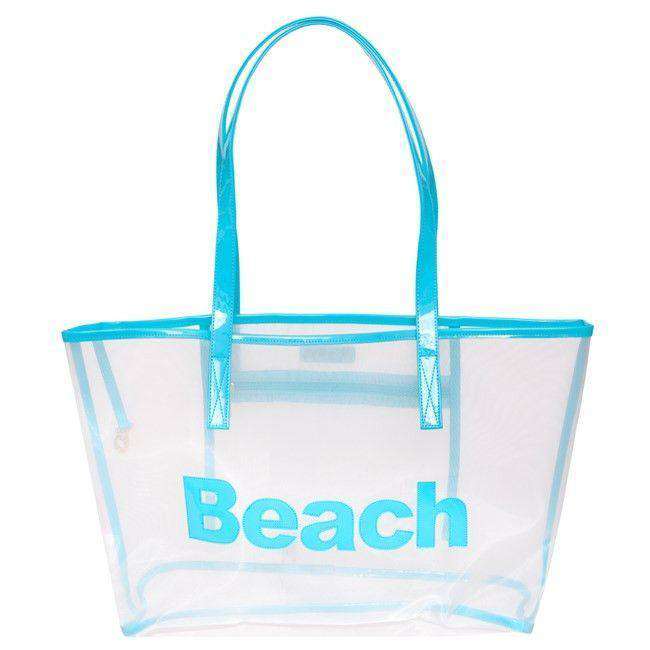 Amy Mesh Tote with Turquoise Beach by Lolo - Country Club Prep