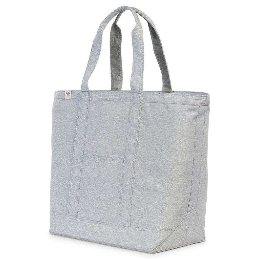 Bamfield Mid Volume Tote in Light Grey Crosshatch by Herschel Supply Co. - Country Club Prep