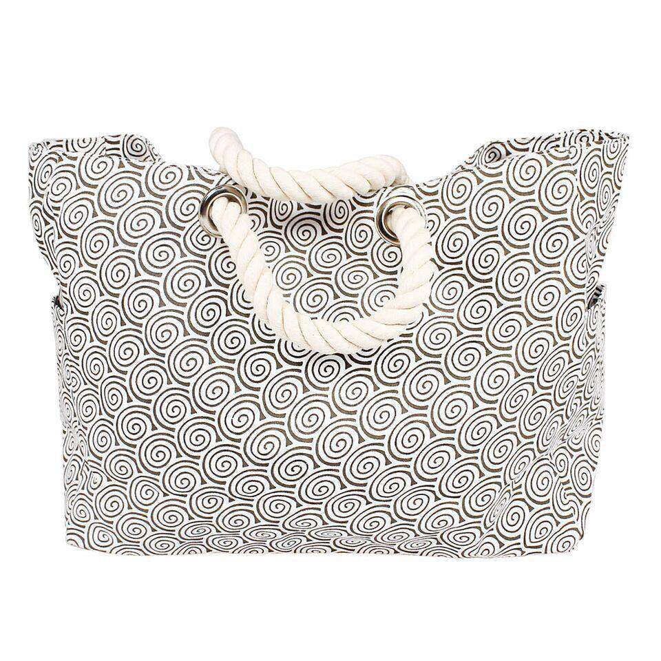 Brown Swirl Beach Bag by Hiho - Country Club Prep