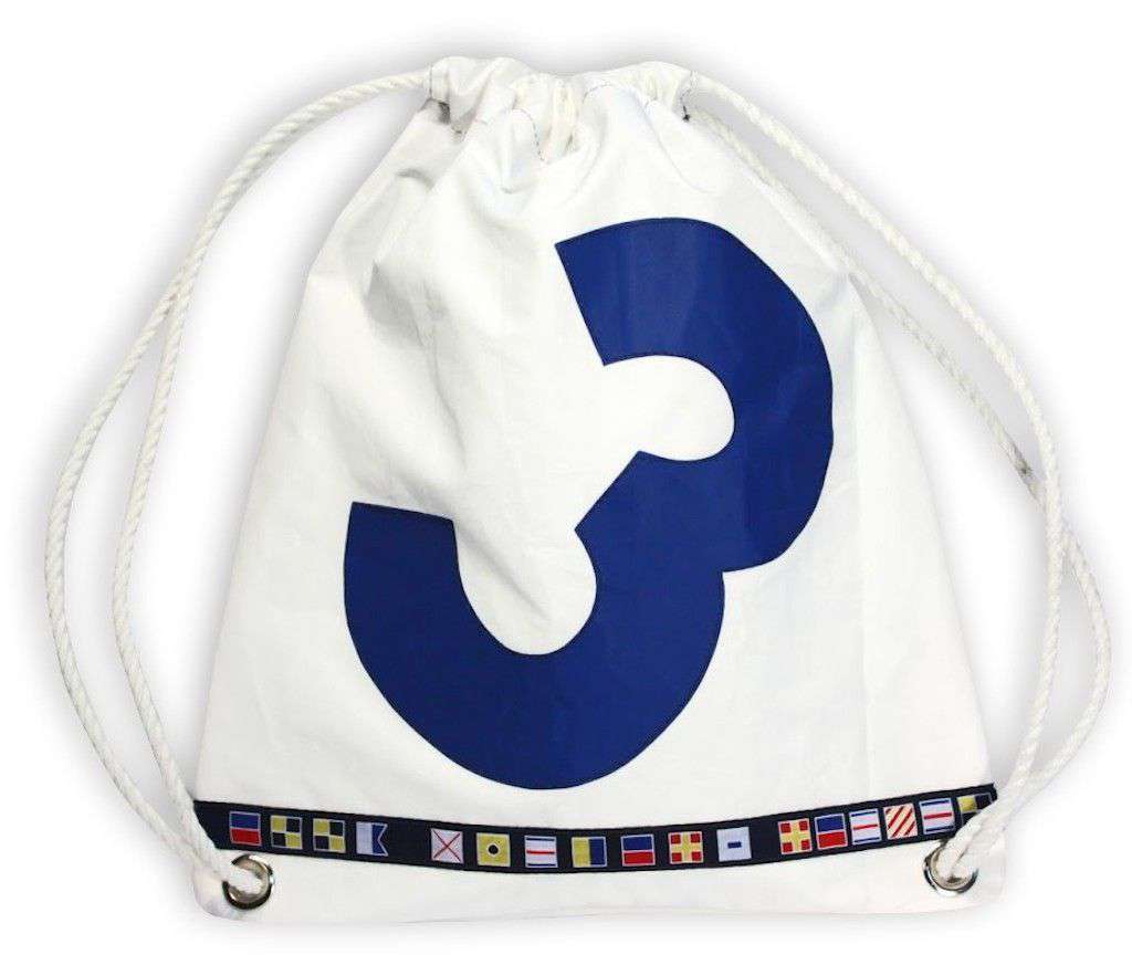 EZ Pack in White With Random Number by Ella Vickers - Country Club Prep