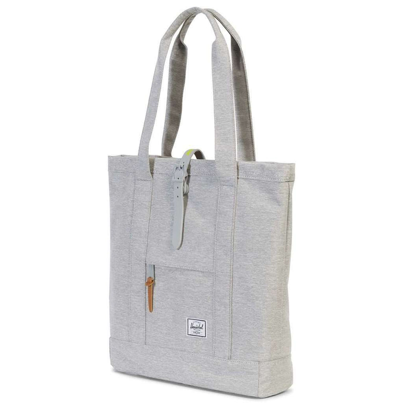 Market Tote in Light Grey Crosshatch by Herschel Supply Co. - Country Club Prep