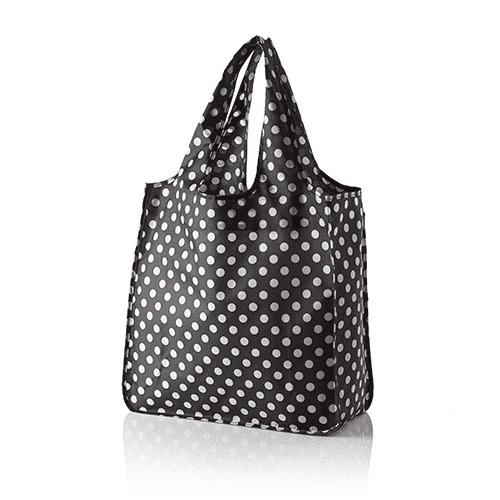 Reusable Shopping Tote in Black with Dots by Kate Spade New York - Country Club Prep