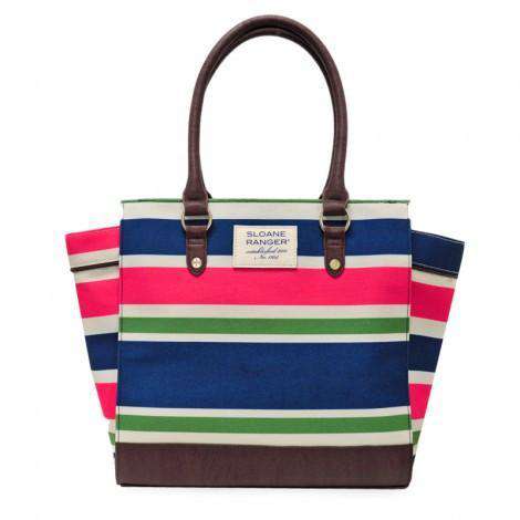 Sloanie Stripe Kings Road Tote by Sloane Ranger - Country Club Prep