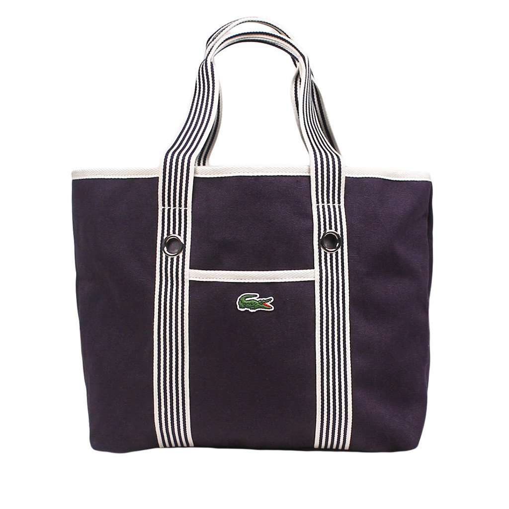 Summer Medium Tote in Peacoat and White by Lacoste - Country Club Prep
