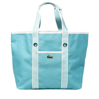 Summer Striped Large Tote in Marine Blue and White by Lacoste - Country Club Prep