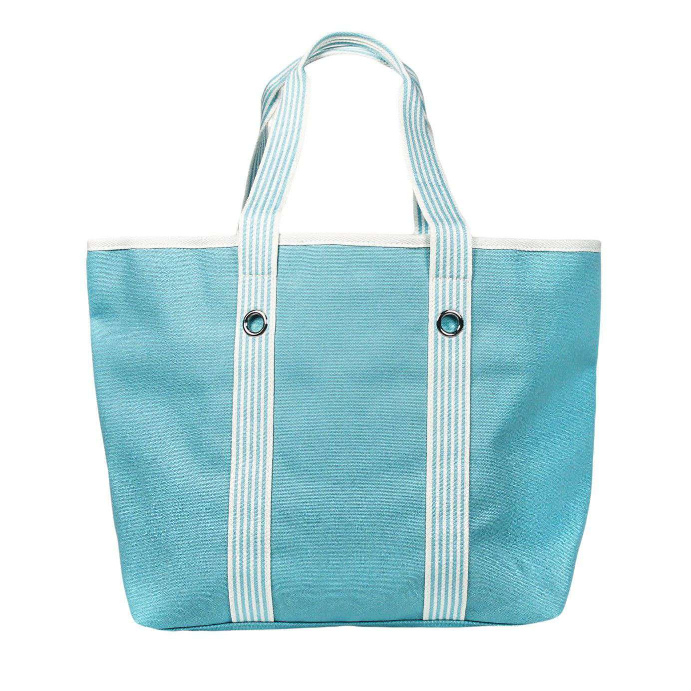 Blue Wide-Bottom Cotton Tote Bags