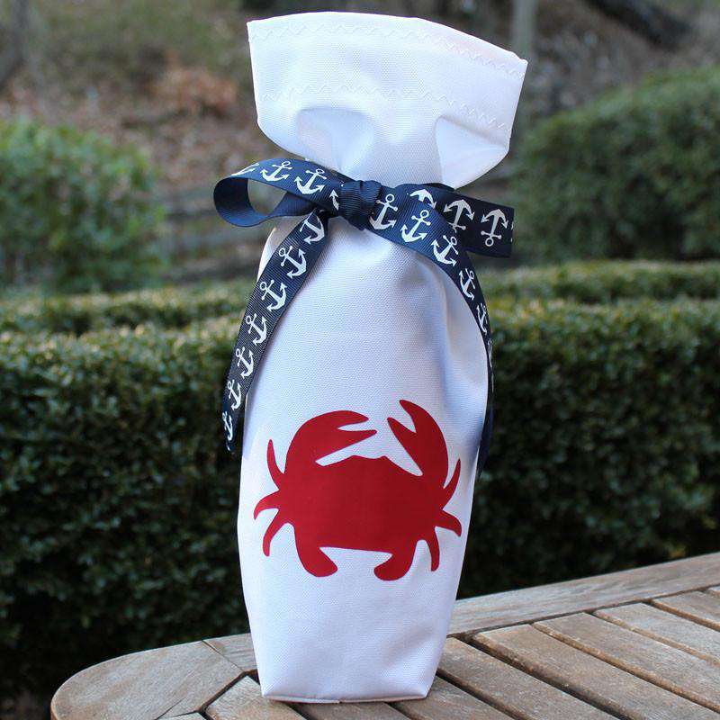 Wine and Spirit Bag featuring Red Crab by Skipper Bags - Country Club Prep