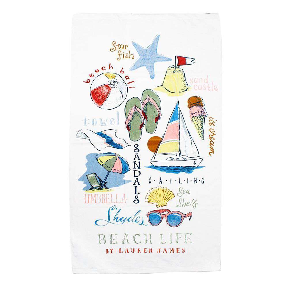 Beach Life Beach Blanket by Lauren James - Country Club Prep