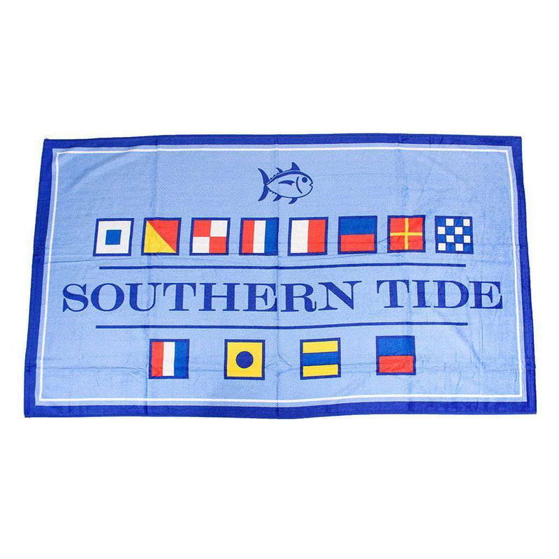 Nautical Flag Beach Towel in Ocean Channel by Southern Tide - Country Club Prep