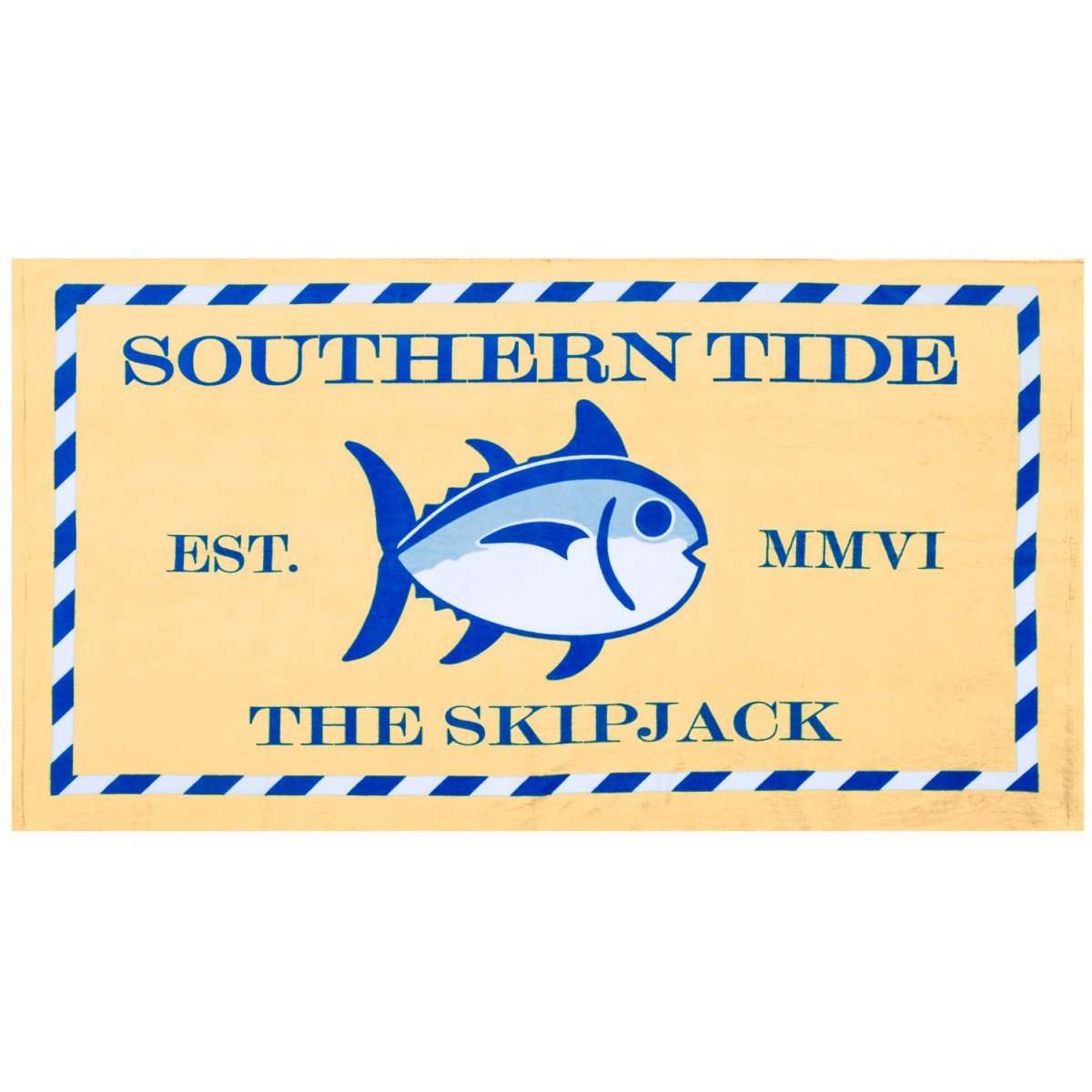 Skipjack Beach Towel in Yellow by Southern Tide - Country Club Prep