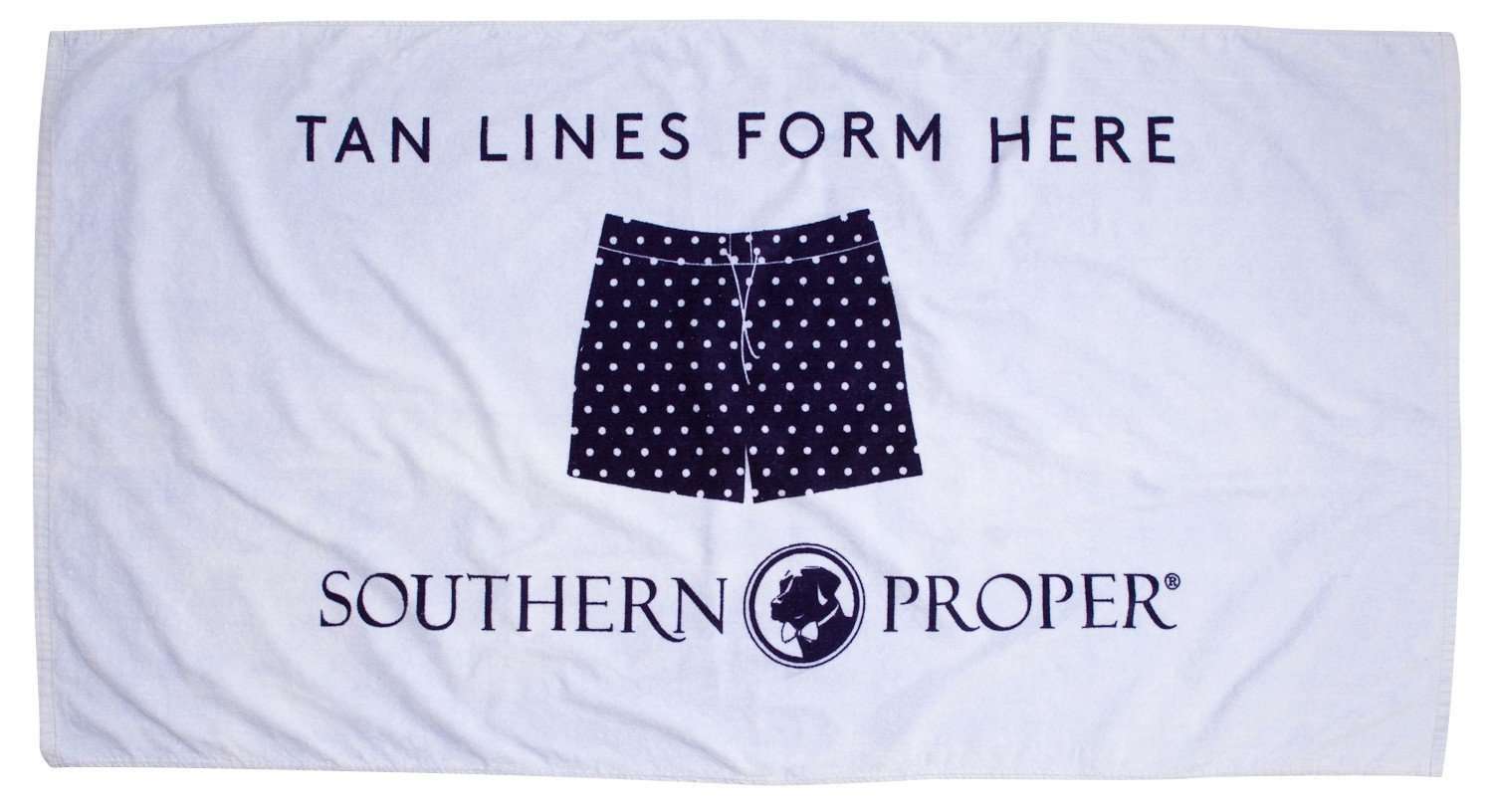 Tan Lines Beach Towel in Lazy Blue by Southern Proper - Country Club Prep