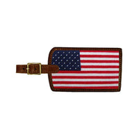Big American Flag Needlepoint Luggage Tag by Smathers & Branson - Country Club Prep