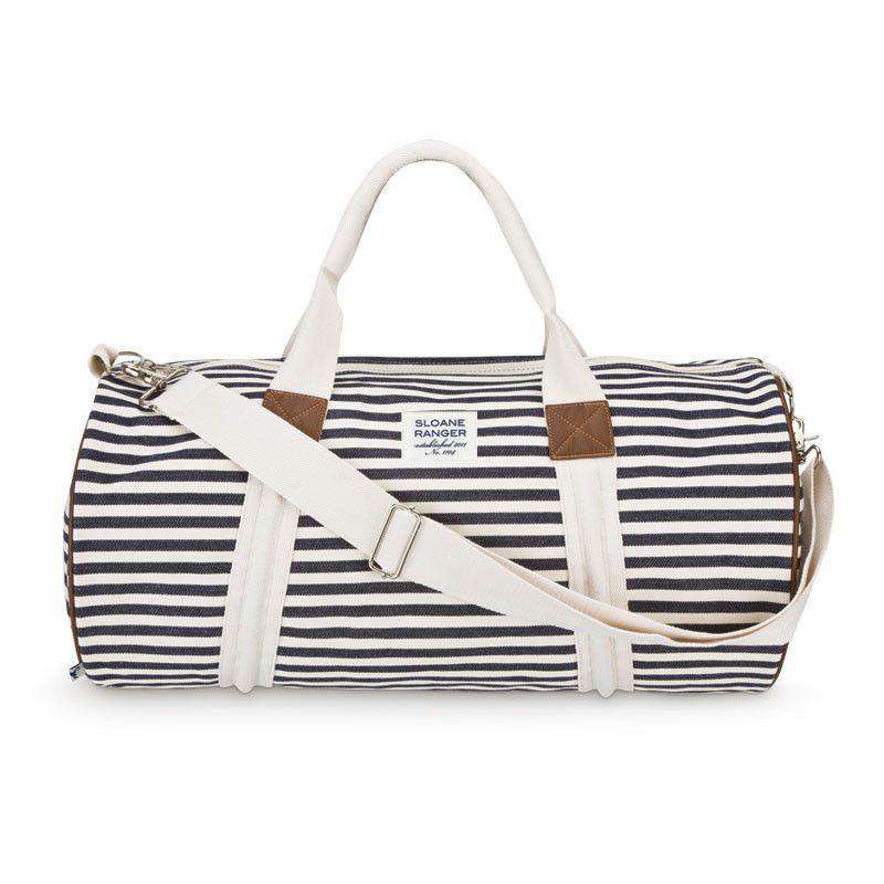 Denim Stripe Duffle Bag by Sloane Ranger - Country Club Prep