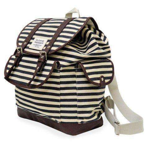 Denim Stripe Slouch Backpack by Sloane Ranger – Country Club Prep