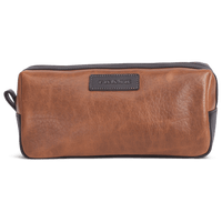Jackson Toiletry Kit in Cognac American Bison by Trask - Country Club Prep