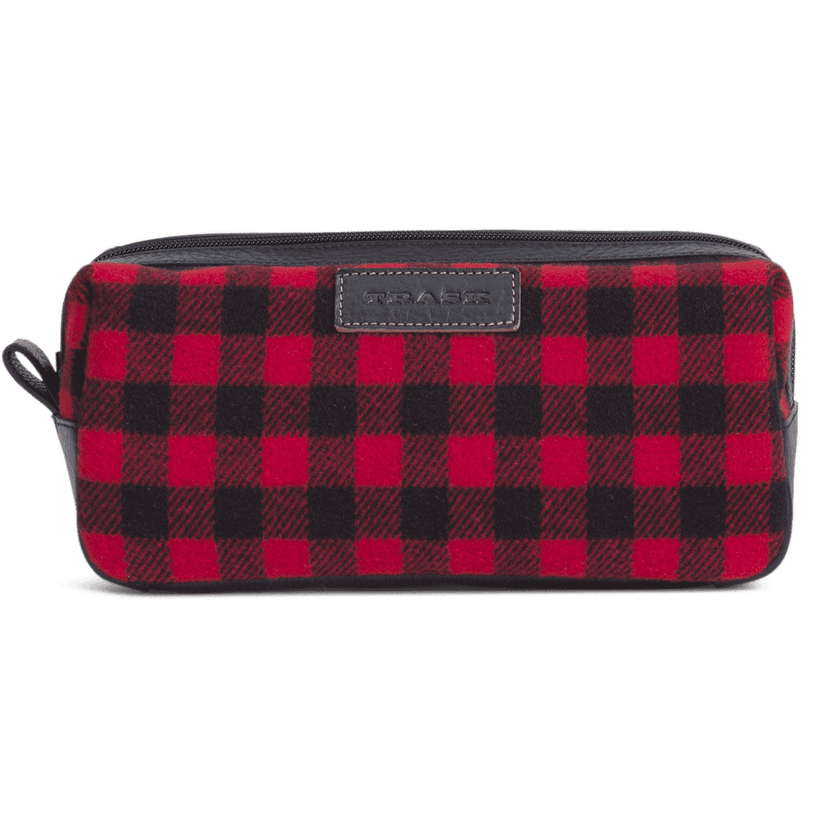 Jackson Toiletry Kit in Red and Black Italian Wool by Trask - Country Club Prep