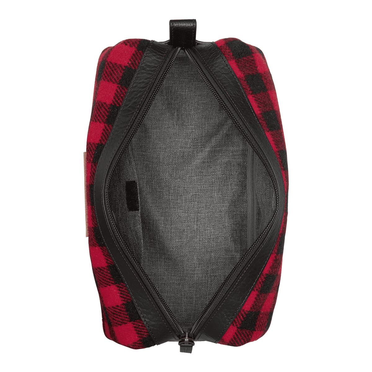 Jackson Toiletry Kit in Red and Black Italian Wool by Trask - Country Club Prep