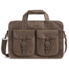 Jackson XL Zip Tote in Walnut American Steer by Trask - Country Club Prep