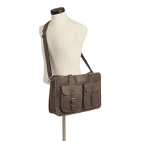 Jackson XL Zip Tote in Walnut American Steer by Trask - Country Club Prep