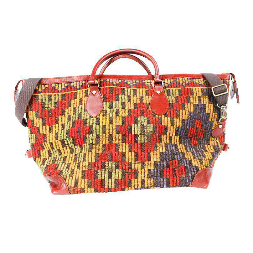 Kilim Weekender Bag in Aztec Red by Res Ipsa - Country Club Prep