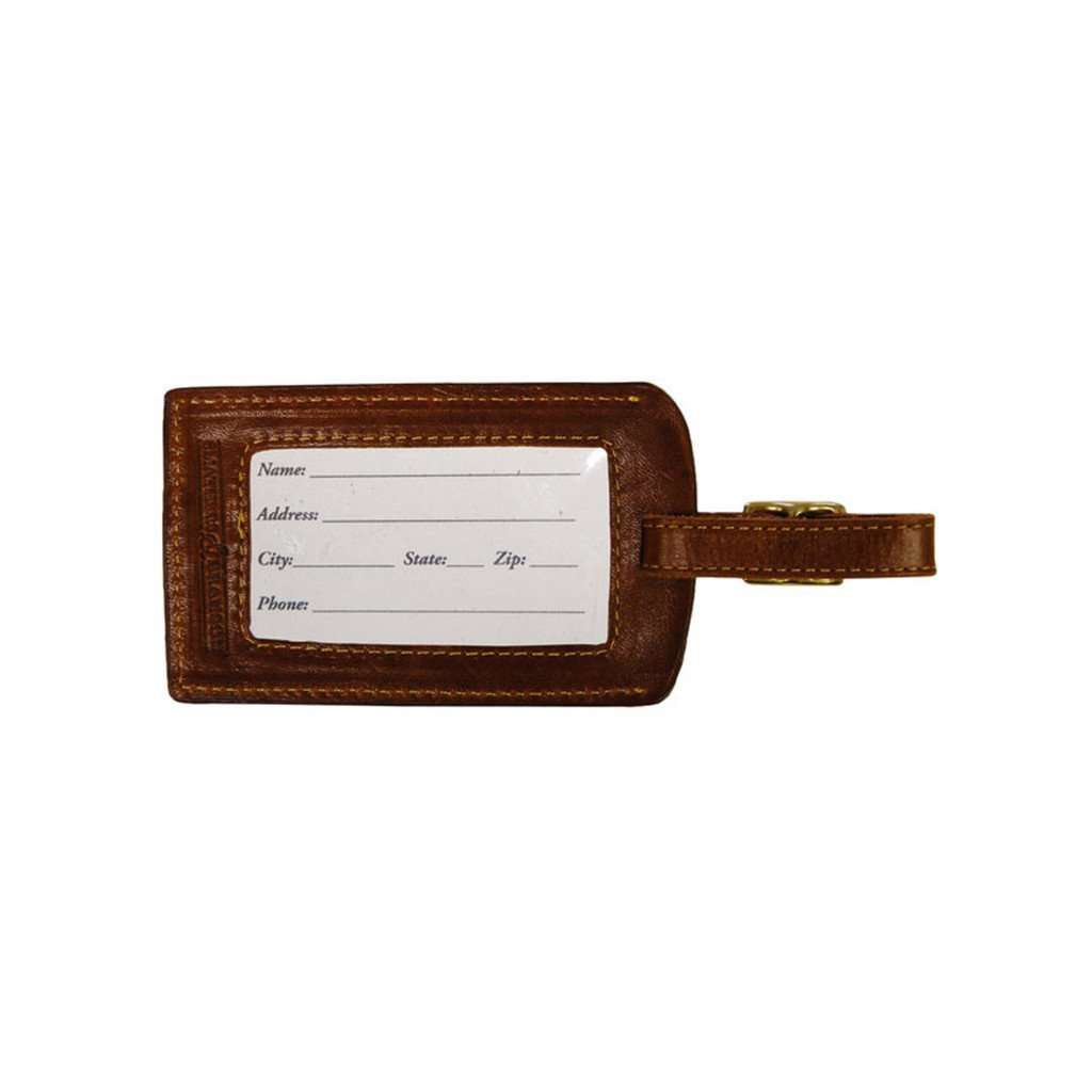 Leaving on a Plane Needlepoint Luggage Tag in Teal by Smathers & Branson - Country Club Prep