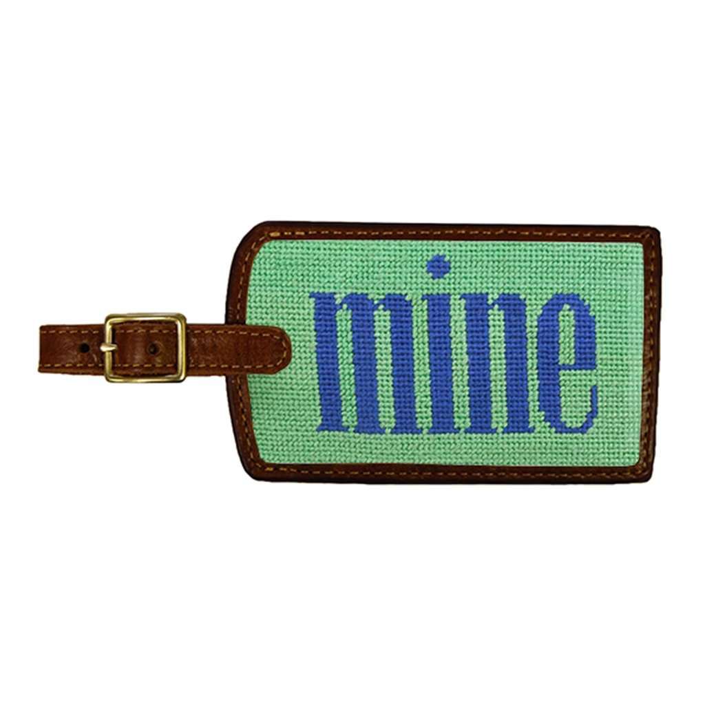 Mine Needlepoint Luggage Tag in Mint by Smathers & Branson - Country Club Prep