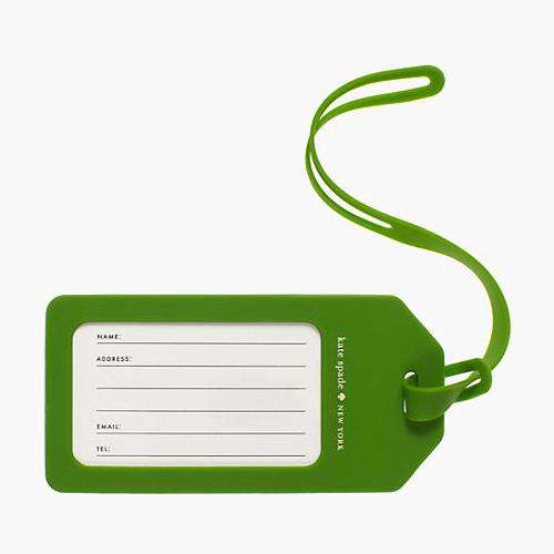 Off We Go Luggage Tag in Green by Kate Spade New York - Country Club Prep