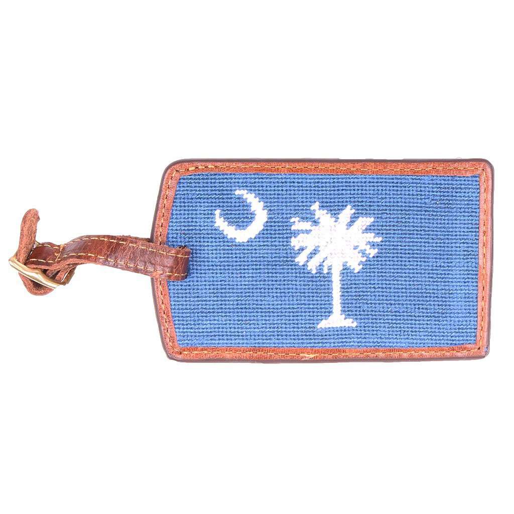 South Carolina Needlepoint Luggage Tag in Blueberry by Smathers & Branson - Country Club Prep