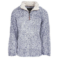 The Original Frosty Tipped Pile 1/2 Zip Pullover in Vintage Blue by True Grit - Country Club Prep