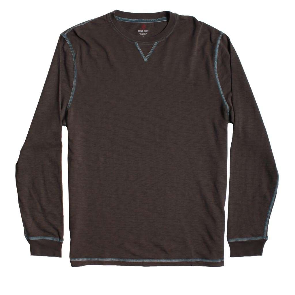 Heritage Slub Long Sleeve Crew in Jeep by True Grit - Country Club Prep