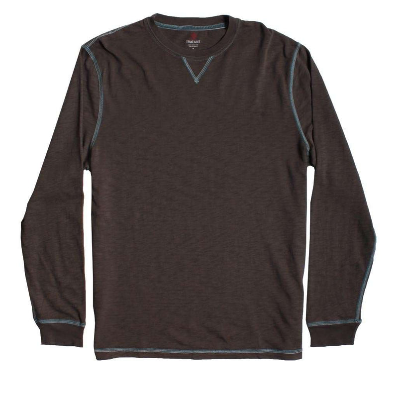 Heritage Slub Long Sleeve Crew in Jeep by True Grit - Country Club Prep