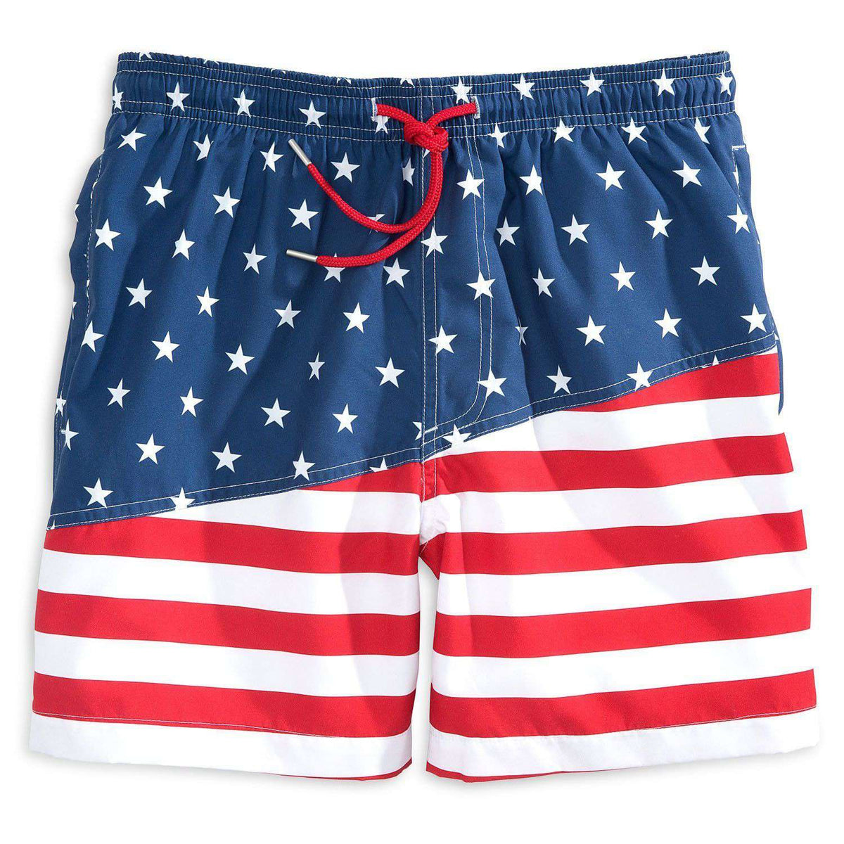 Two If By Sea Swim Trunk in Red, White and Blue by Southern Tide - Country Club Prep