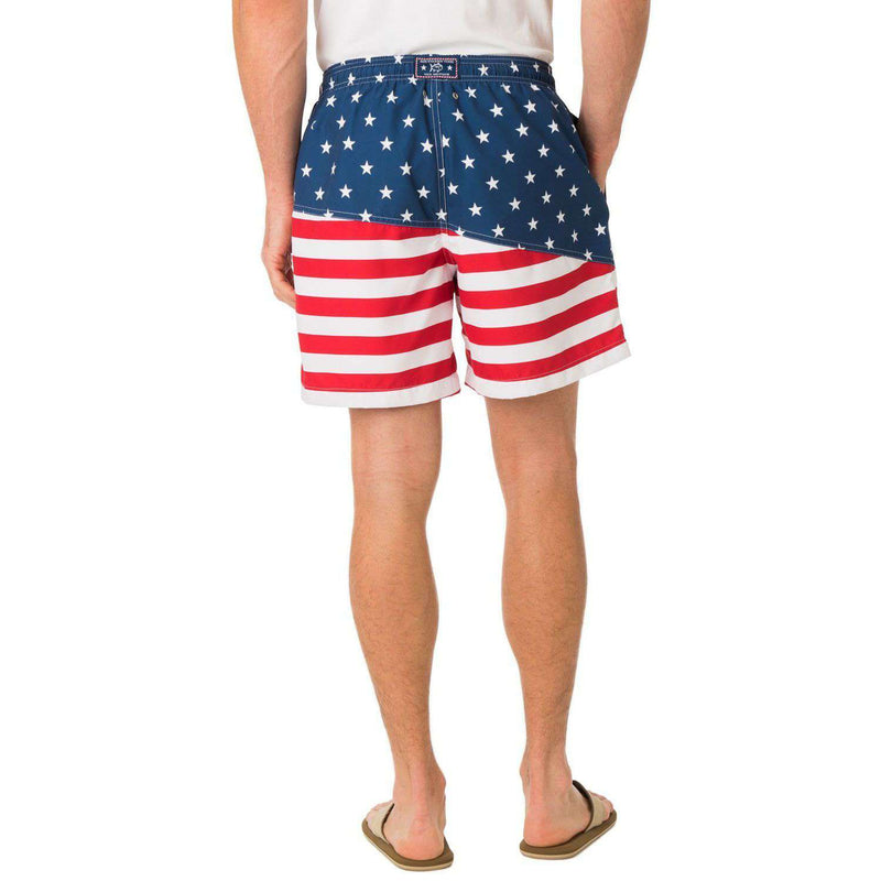 Two If By Sea Swim Trunk in Red, White and Blue by Southern Tide ...