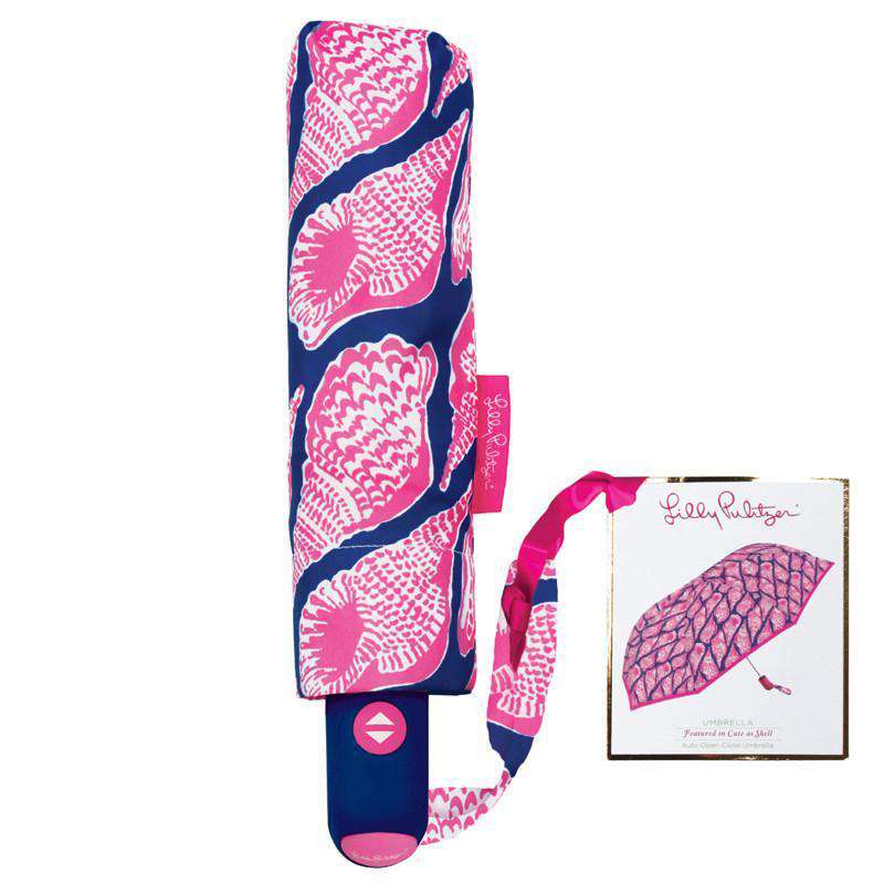 Travel Umbrella in Cute as Shell by Lilly Pulitzer - Country Club Prep