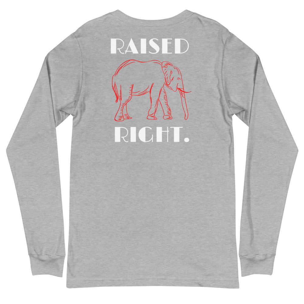 Raised Right Long Sleeve Tee by Full Time American - Country Club Prep