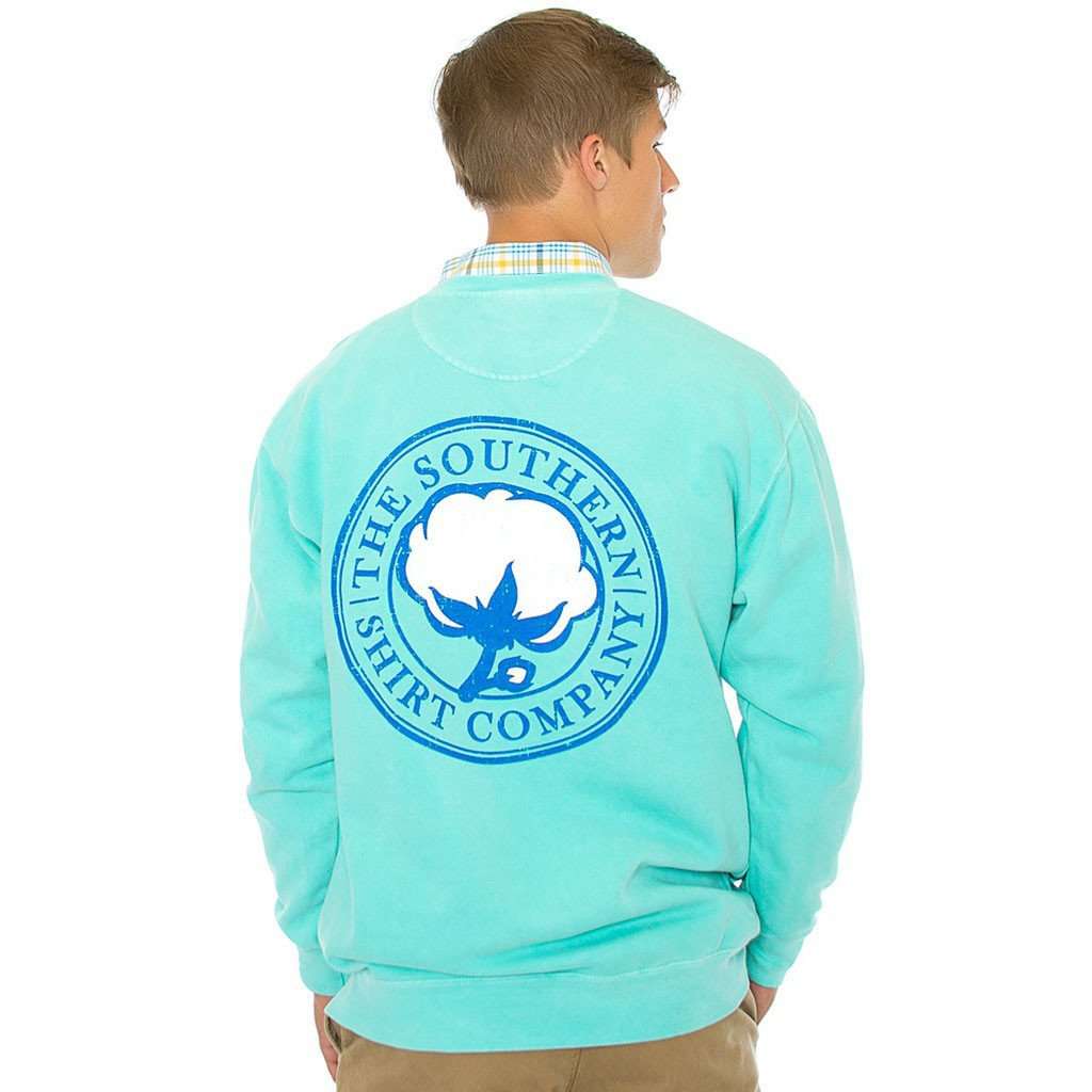 Signature Logo Sweatshirt in Chalky Mint Green by The Southern Shirt Co. - Country Club Prep