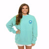 Signature Logo Sweatshirt in Chalky Mint Green by The Southern Shirt Co. - Country Club Prep
