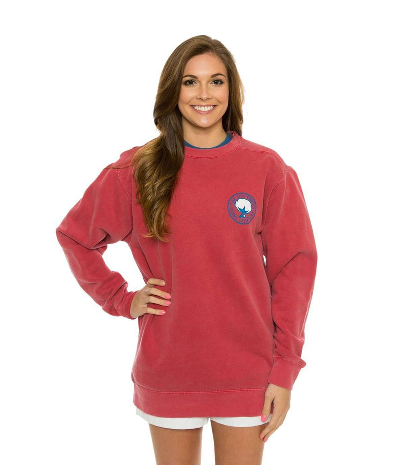 Signature Logo Sweatshirt in Crimson by The Southern Shirt Co. - Country Club Prep