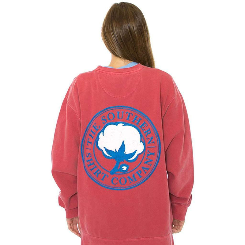 Signature Logo Sweatshirt in Crimson by The Southern Shirt Co. - Country Club Prep