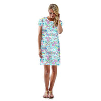 Sierra Shift Dress in Beaches of the South by Kaeli Smith - Country Club Prep
