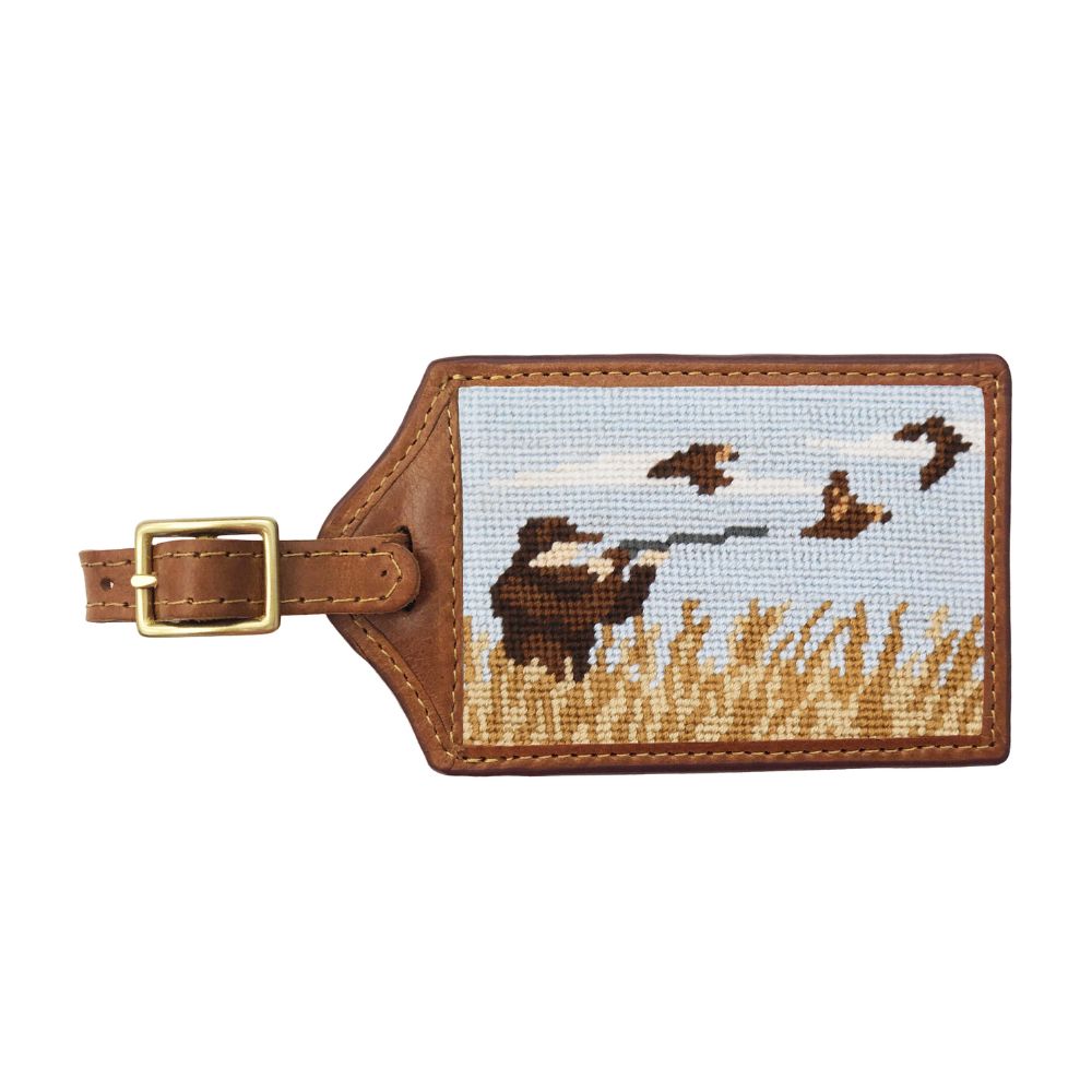 Upland Shoot Needlepoint Luggage Tag