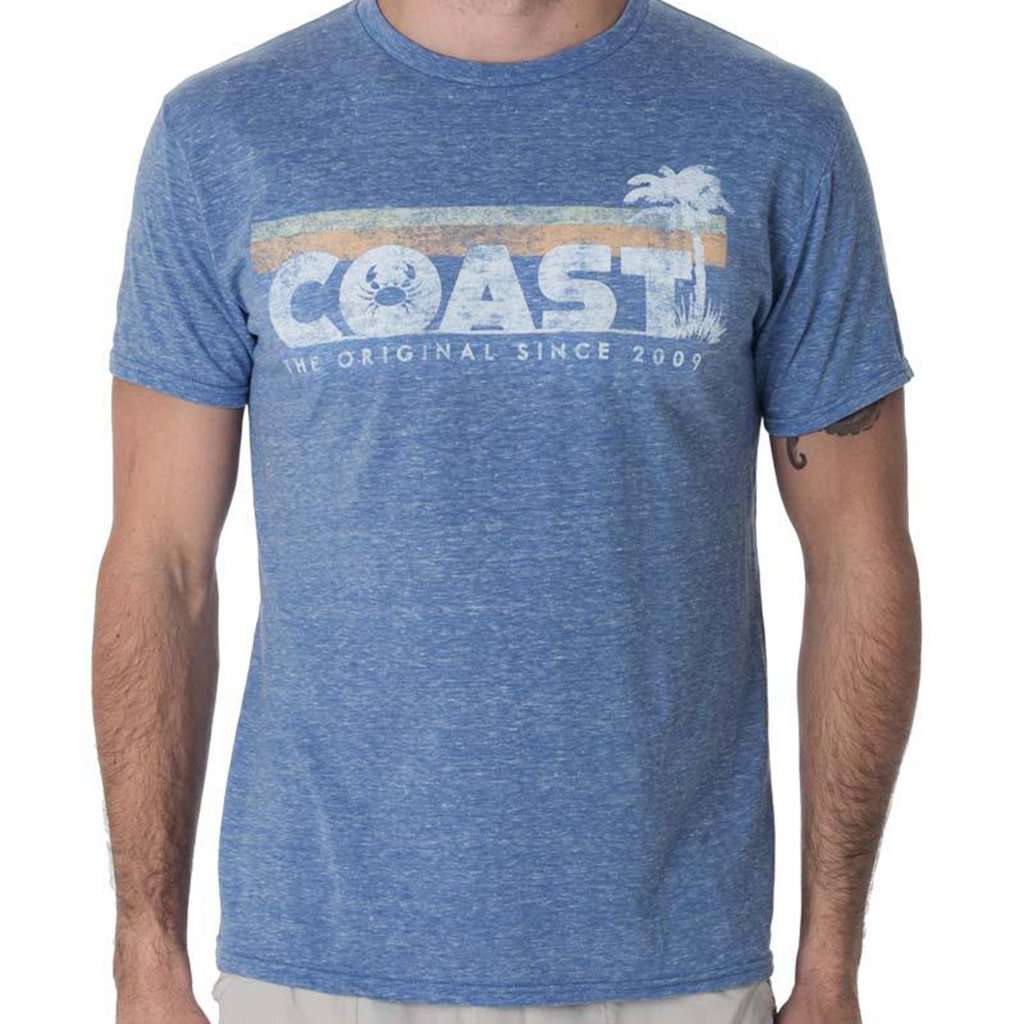 Vintage Crab Cool Tee in Royal Snow Heather by Coast - Country Club Prep