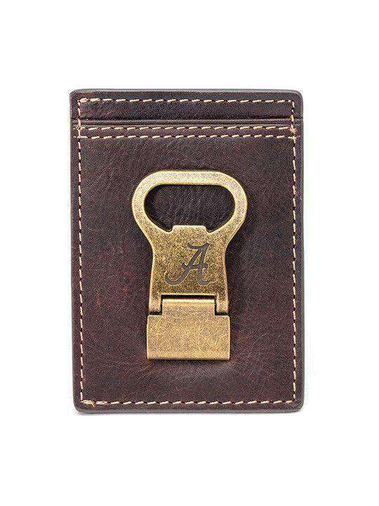 Alabama Crimson Tide Gridiron Mulitcard Front Pocket Wallet by Jack Mason - Country Club Prep