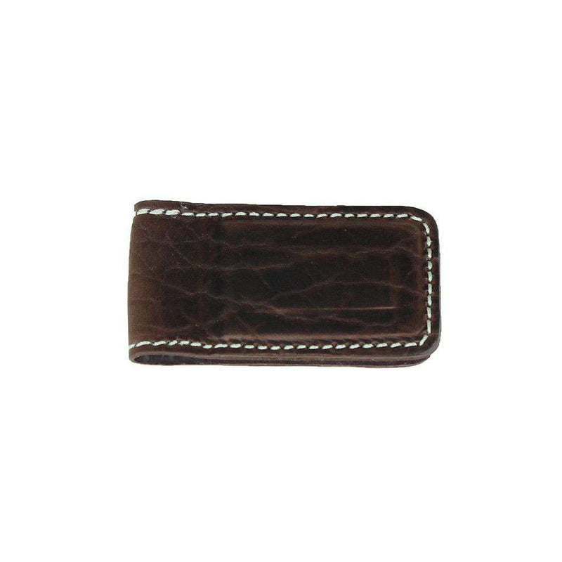 Alexander Bison Money Clip in Briar Brown by T.B. Phelps - Country Club Prep