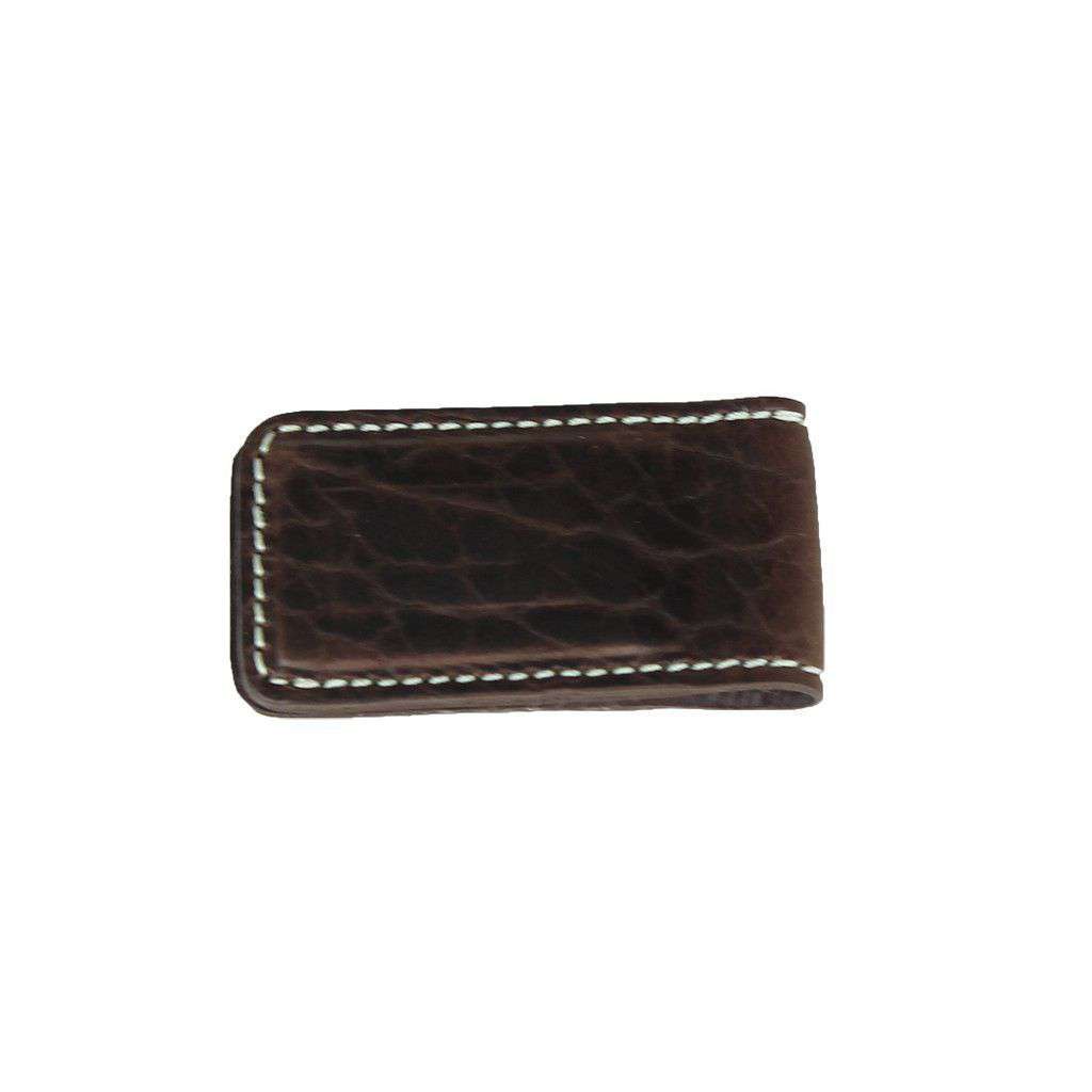 Alexander Bison Money Clip in Briar Brown by T.B. Phelps - Country Club Prep