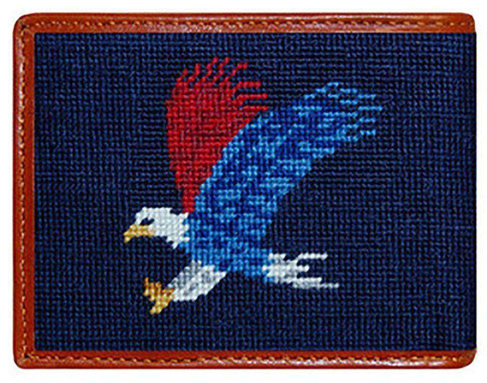 Americana Needlepoint Wallet in Navy by Smathers & Branson - Country Club Prep