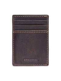 Arkansas Razorbacks Gridiron Mulitcard Front Pocket Wallet by Jack Mason - Country Club Prep
