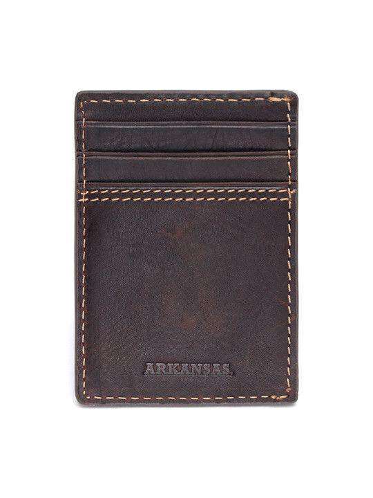 Arkansas Razorbacks Gridiron Mulitcard Front Pocket Wallet by Jack Mason - Country Club Prep