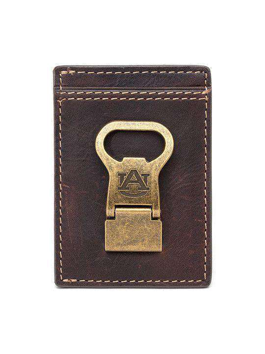 Auburn Tigers Gridiron Mulitcard Front Pocket Wallet by Jack Mason - Country Club Prep